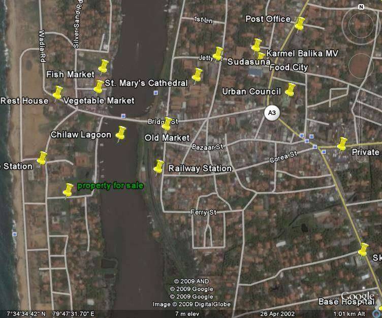 Developed Land Chilaw, Puttalam, Sri Lanka Plot of Land for Sale in Chilaw, Sri Lanka